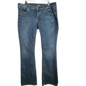 Silver Aiko Bootcut Jeans Women's Sz 16 Low Rise Blue Denim